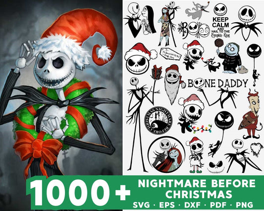 Nightmare Before Christmas, Jack Skellington Svg, Nightmare Svg