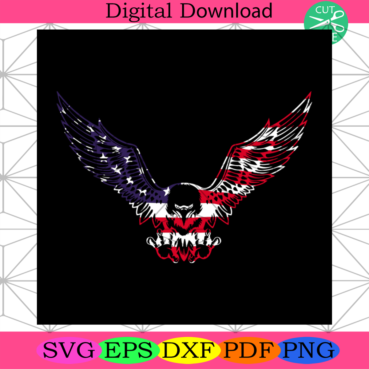 Patriotic Eagle Proud Us American Flag Svg, Usa Flag Svg