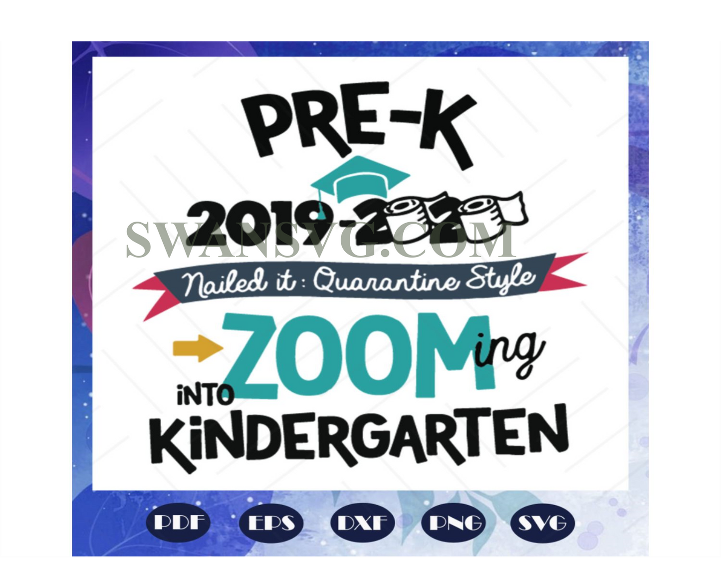 Pre K 2019 2020 zooming into kindergarten svg, 2019 2020 svg