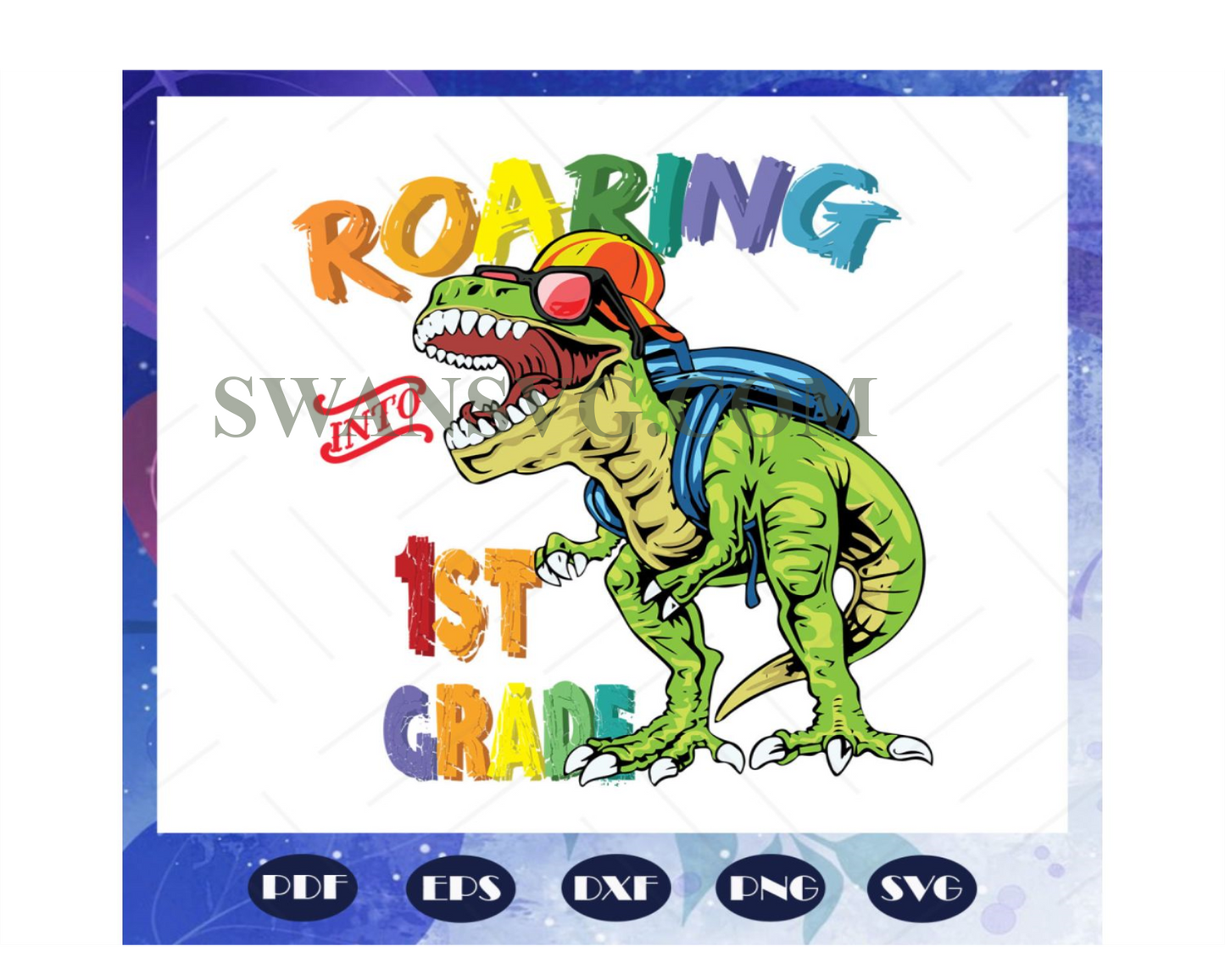 Roaring into 1st grade svg, come to 1st grade svg, 1st grade svg