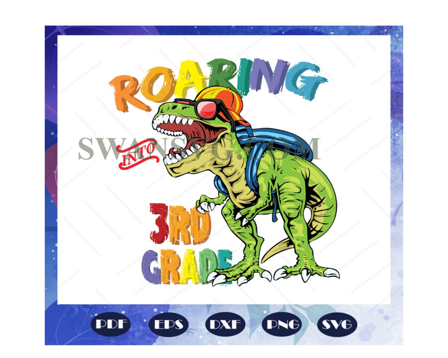 Roaring into 3rd grade svg, come to 3rd grade svg, 3rd grade svg