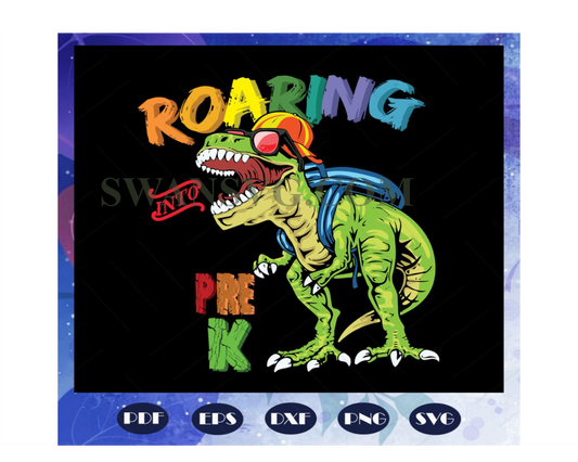 Roaring into pre kindergarten svg, come to prekindergarten svg