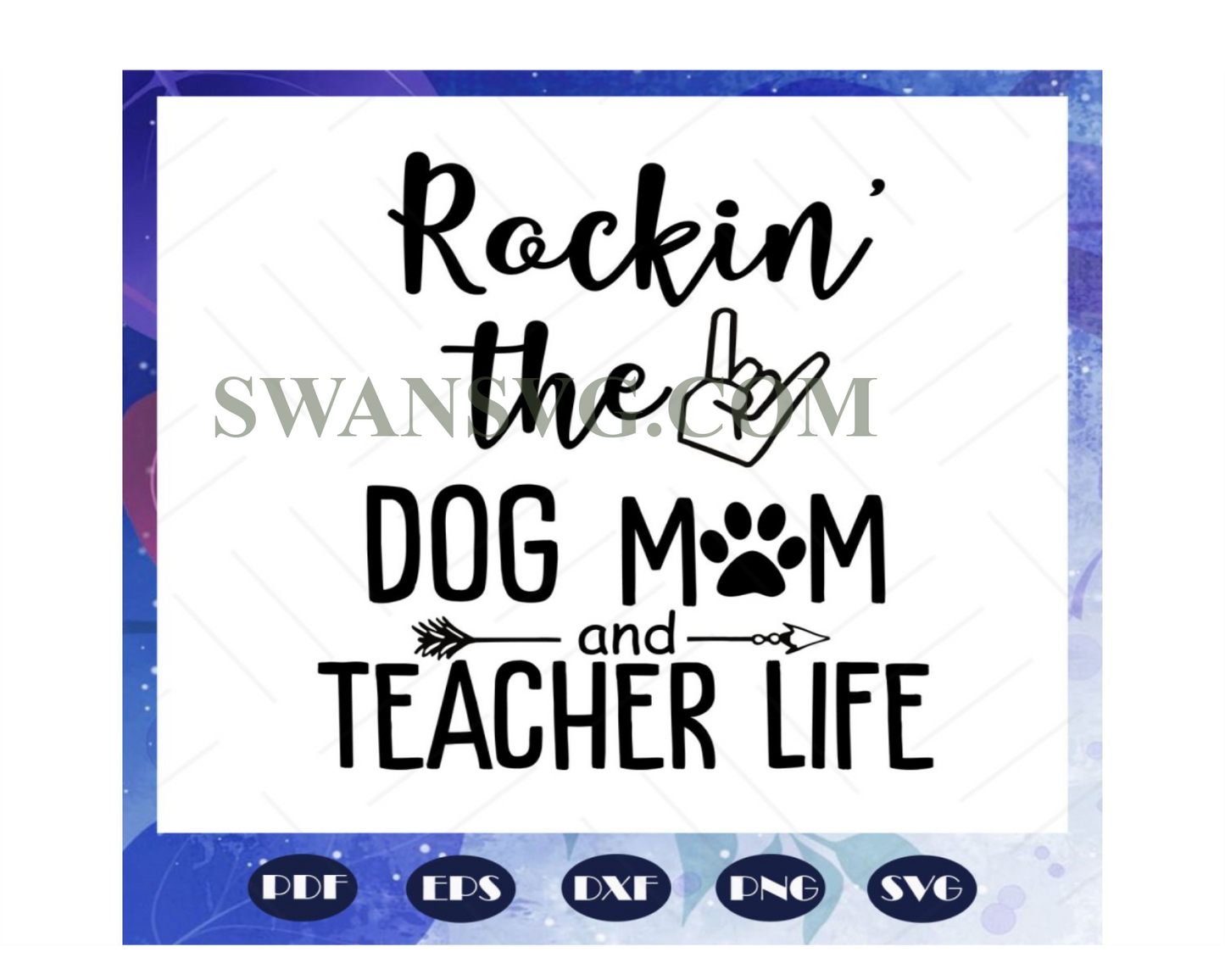 Rockin the teacher life, teacher svg, teacher life, teacher birthday