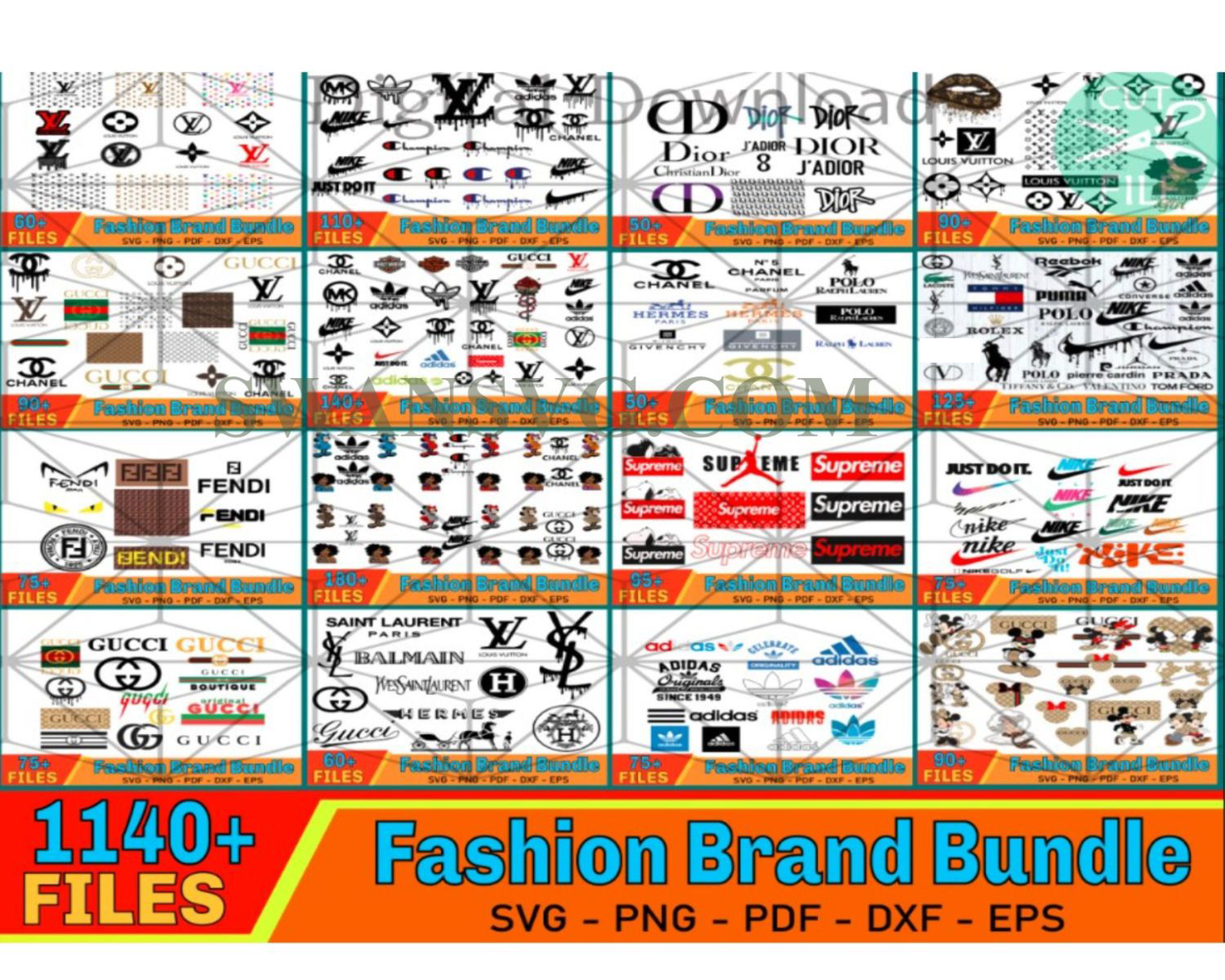 Fashion Brand Logo Svg, Bundle Logo  Svg, Brand Logo Svg, Famous Logo