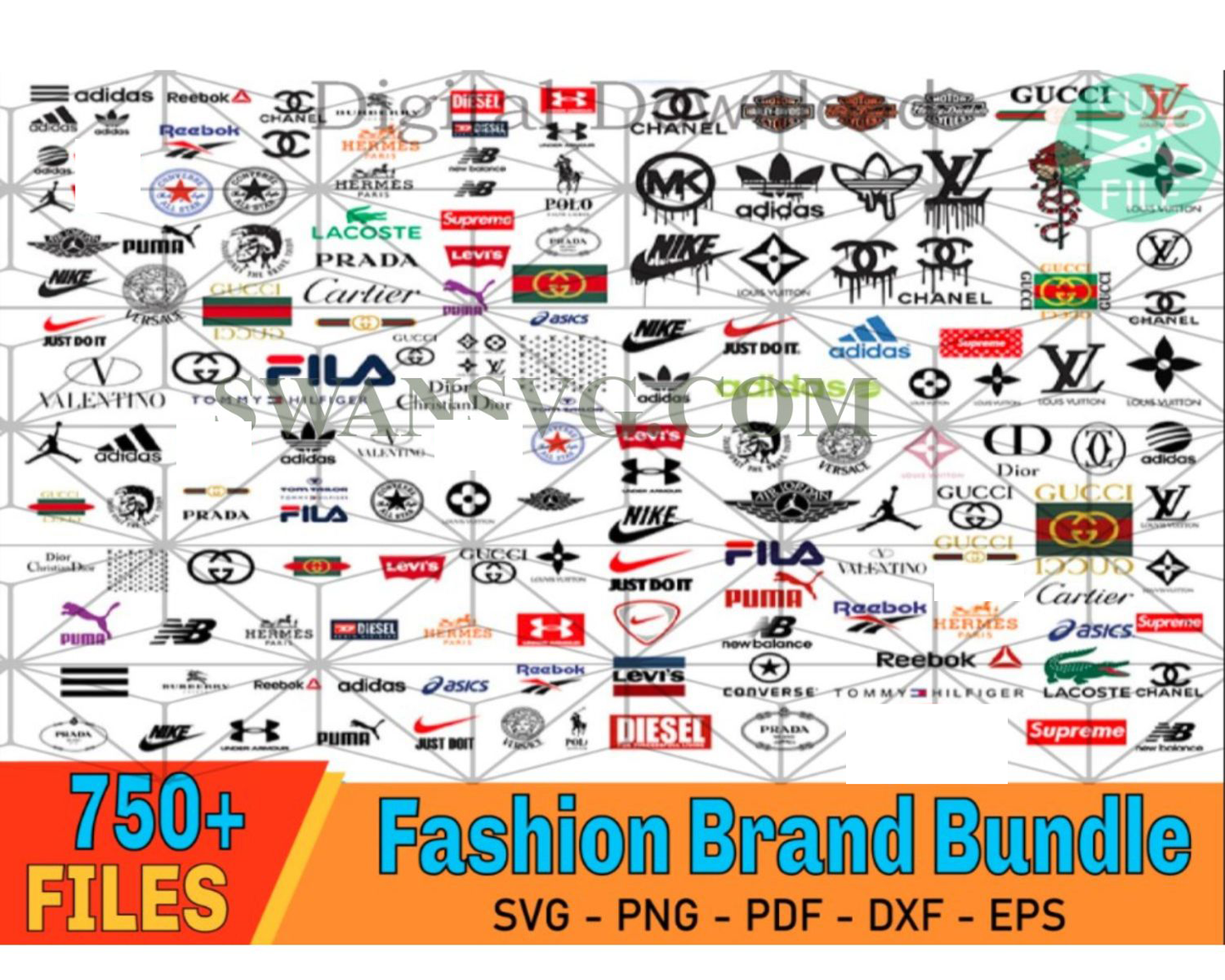 Fashion Brand Logo Svg, Bundle Logo  Svg, Brand Logo Svg, Famous Logo