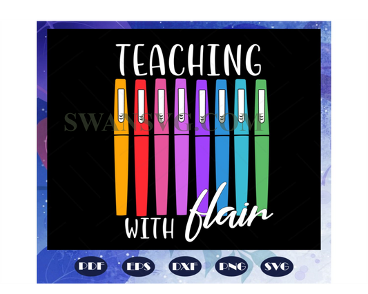 Teaching with hair svg, teacher day svg, teacher svg, teacher gift