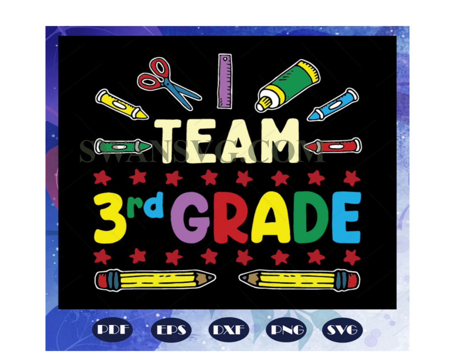 Team 3rd grade svg, 3rd svg, 3rd grade shirt, student svg, student