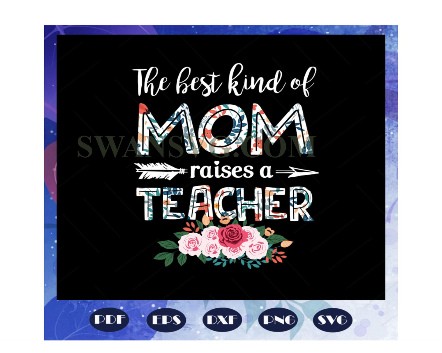 The Best Kind Of Mom Raises A Teacher Svg, Mothers Day Svg