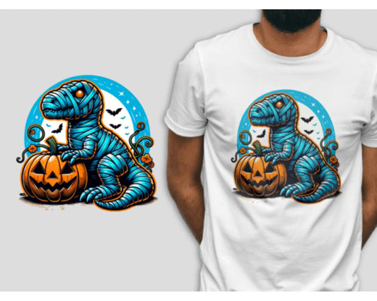 Dinosoure Mummy Hallowen Illustration