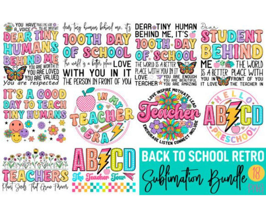 Back to School Retro Sublimation Bundle