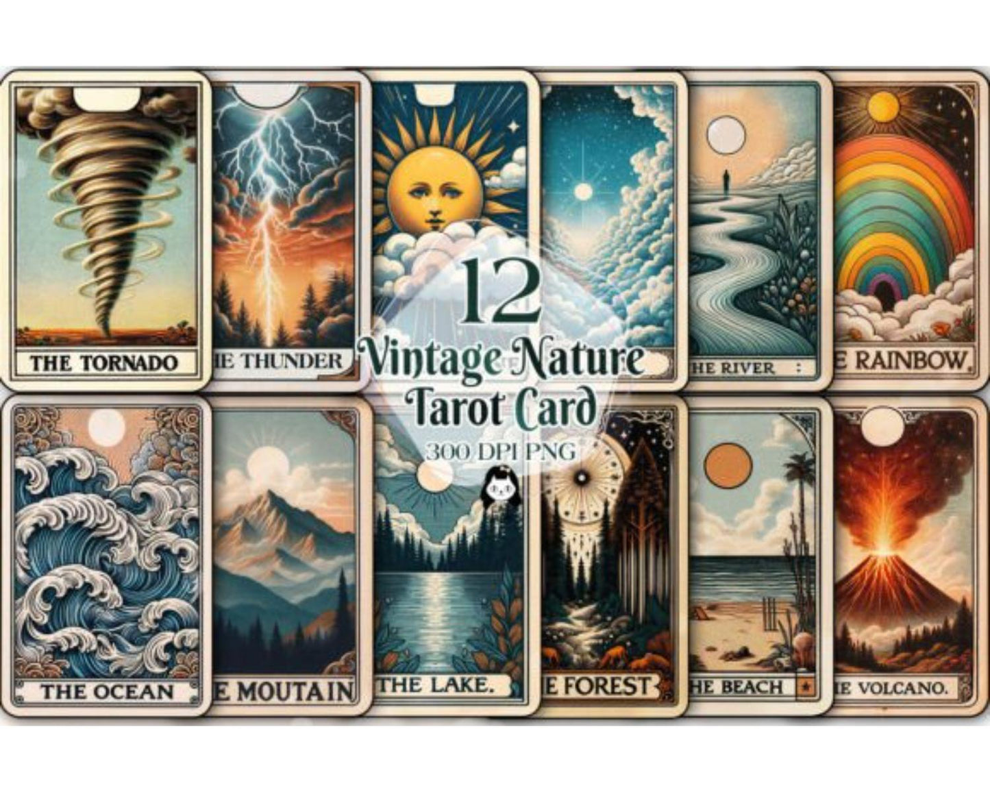 Vintage Native Tarot Card Sublimation