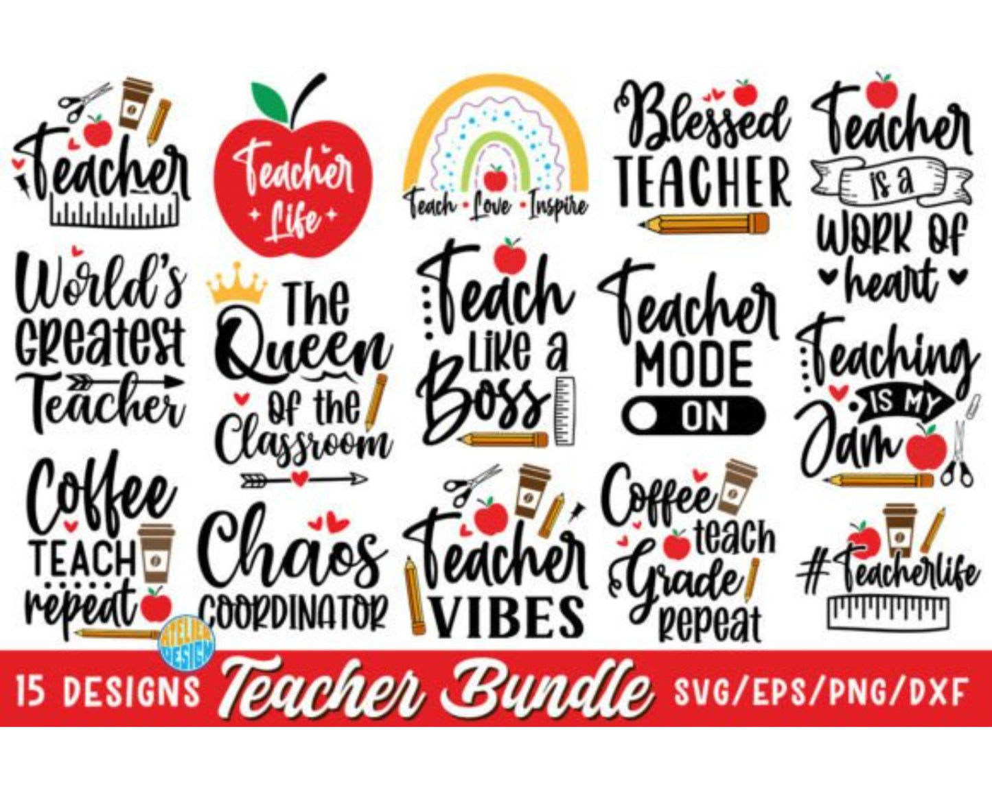 Teacher SVG Bundle, Back to School