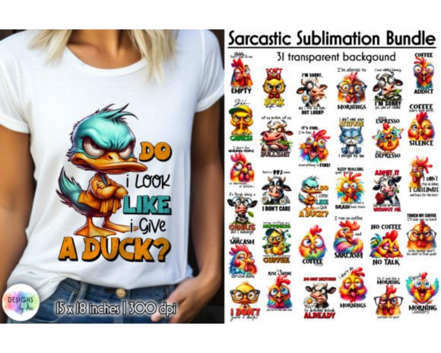 Sarcastic Sublimation Bundle, Funny Cows