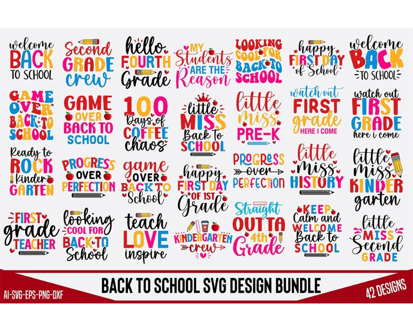 Back to School SVG Design Bundle