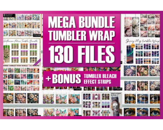 Mega Tumbler Wrap Bundle Sublimation PNG