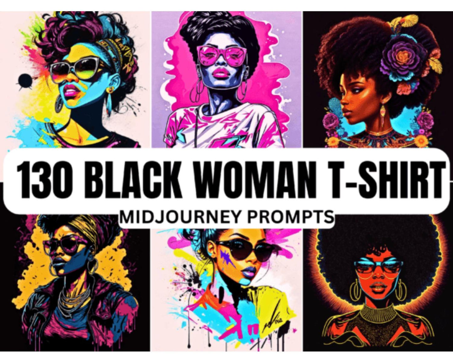 Black Women Tshirt Midjourney Prompts