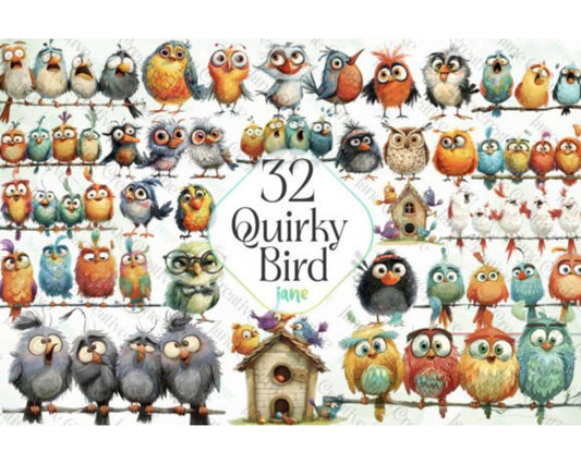 Quirky Bird Sublimation Clipart