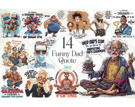 Funny Dad Quote Sublimation Bundle