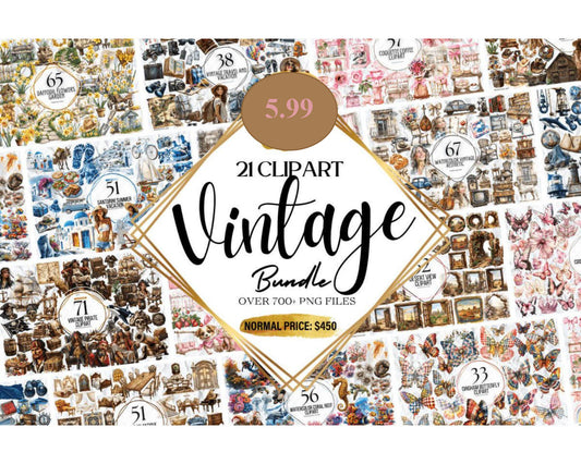 Vintage Clipart Huge Bundle