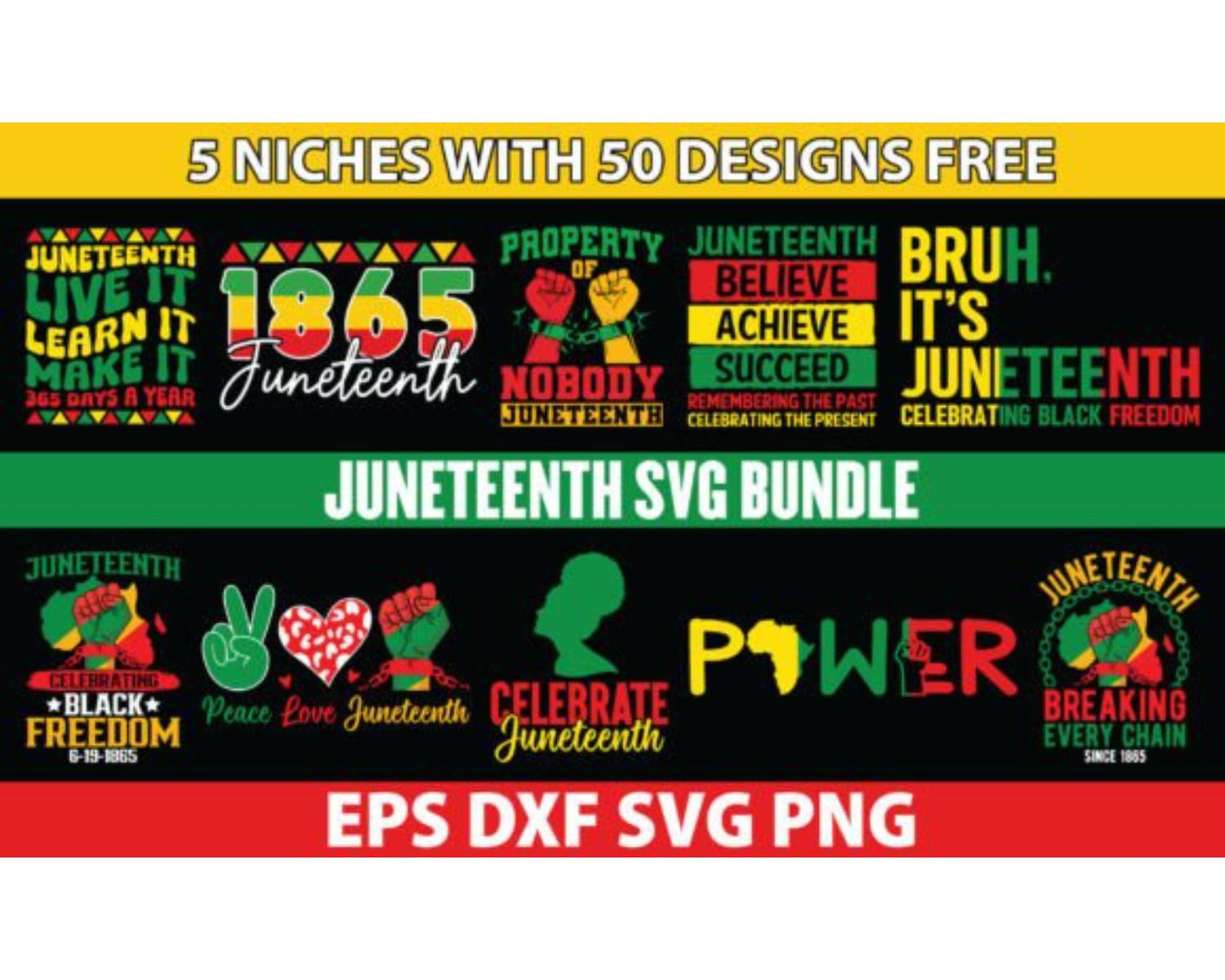 Juneteenth Svg,Black History Svg,1865