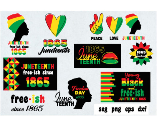 Juneteenth SVG Bundle, Black History PNG