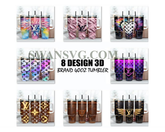 8 Tumbler Design Png, Fashion Logo Tumbler, Logo Tumbler