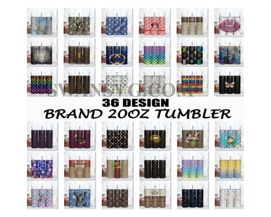 36 Tumbler Design Png, Fashion Logo Tumbler, Logo Tumbler