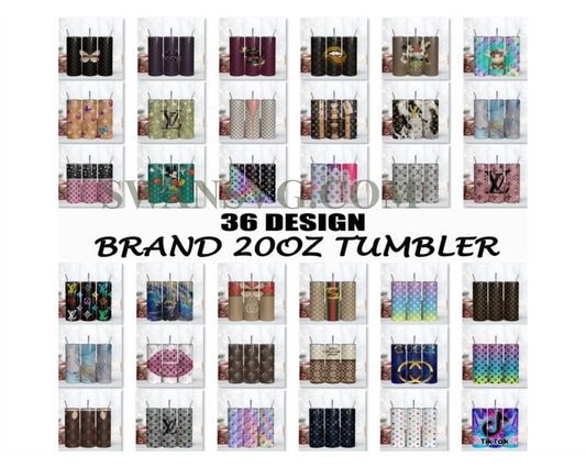 36 Tumbler Design Png, Fashion Logo Tumbler, Logo Tumbler