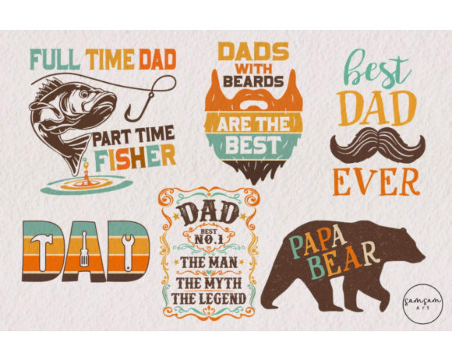 Fathers Day Bundle Dad PNG Sublimation