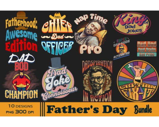 Fathers Day Bundle 10 Designs