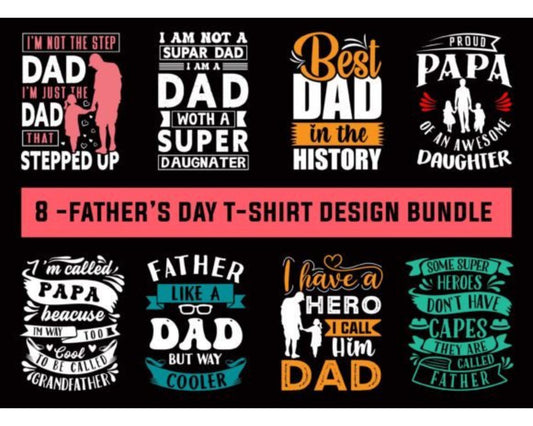 Fathers Day Bundle T Shirt Design