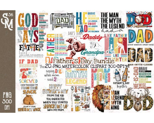 Fathers Day Bundle Clipart PNG Graphics