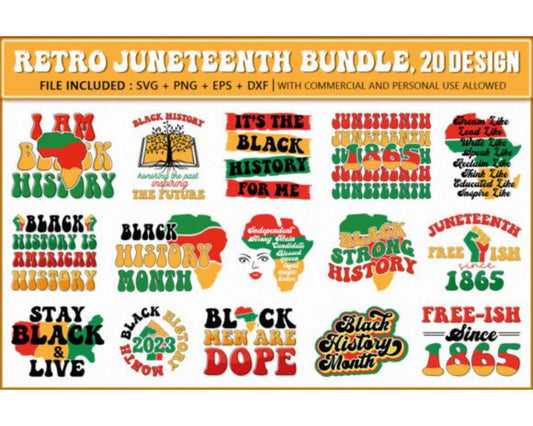 Retro Juneteenth SVG Bundle