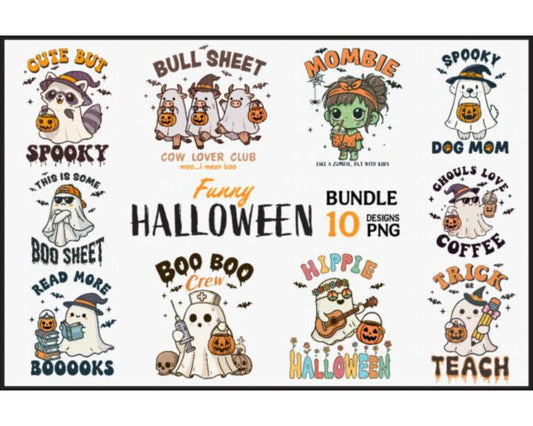 Funny Halloween Bundle Cute Spooky PNG