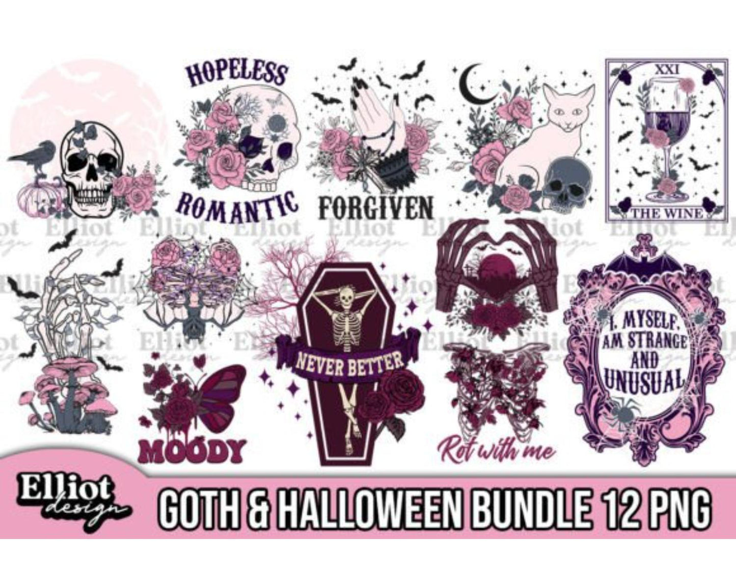 Goth  Halloween Bundle Sublimation