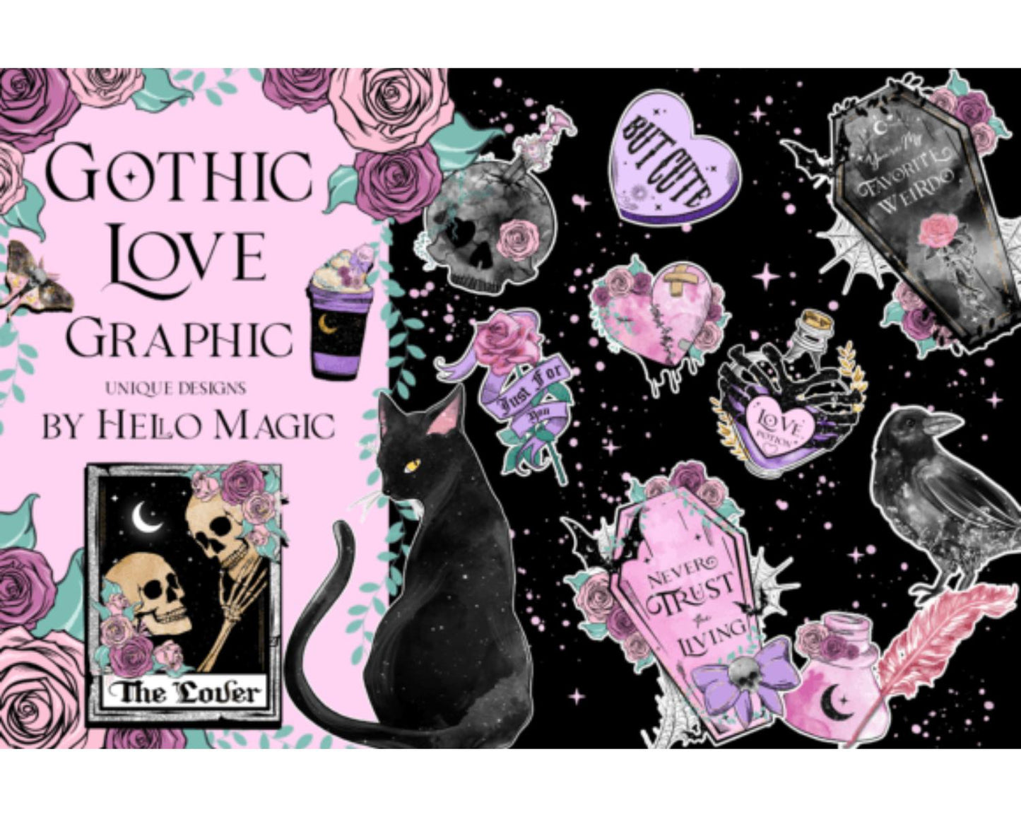 Romantic Halloween Bundle  Gothic Love