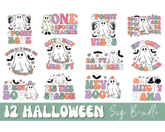 Retro Halloween Svg Bundle,hallowen Png