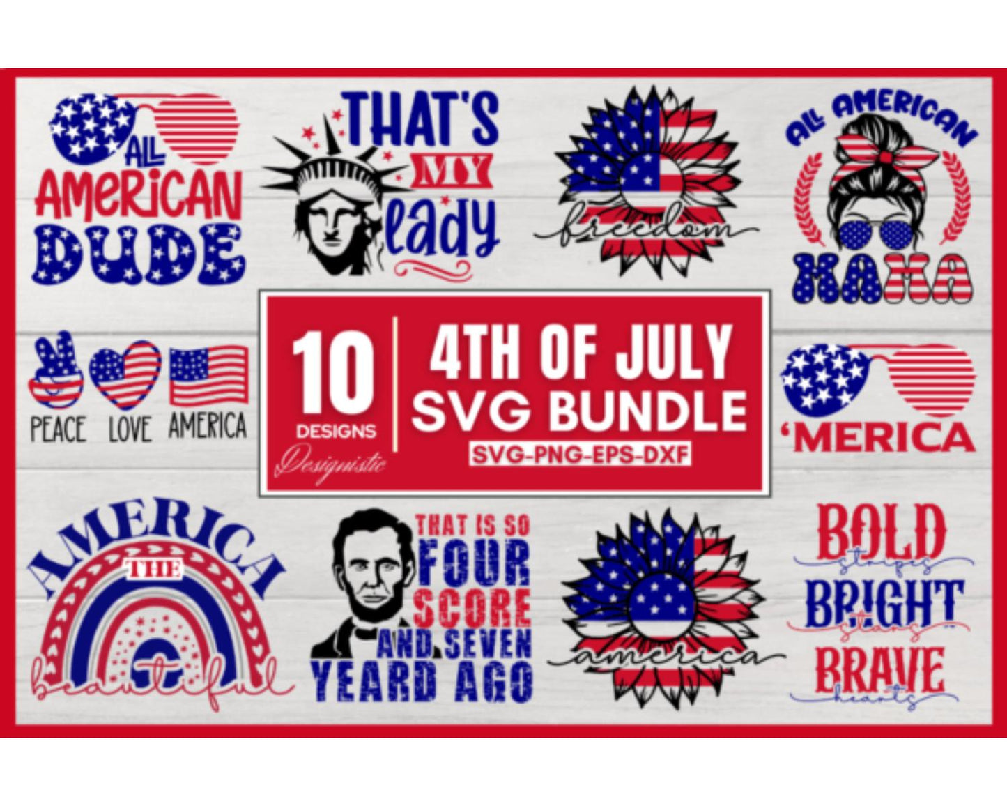 Patriotic SVG Bundle, 4th of July Bundle