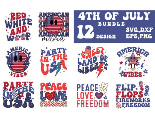 4th of July SVG, USA, 4th of July Bundle