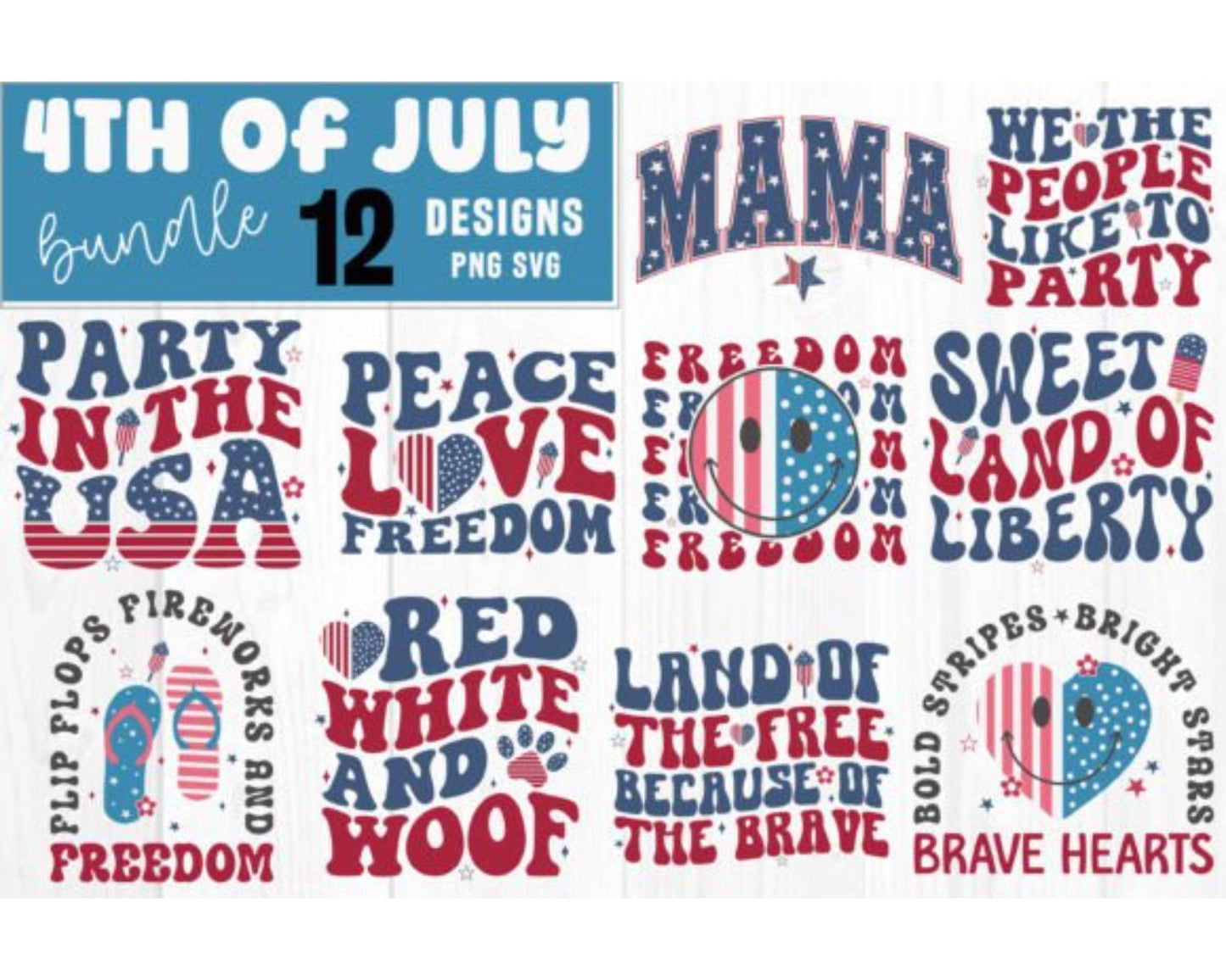 4th of July Bundle Svg,png Bundle