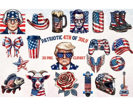 American Patriotic 4th of July Cliparts