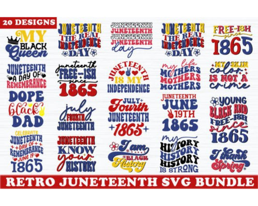 Retro Juneteenth SVG Bundle