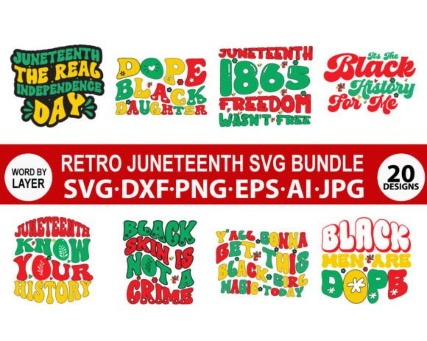 Retro Juneteenth Svg Bundle