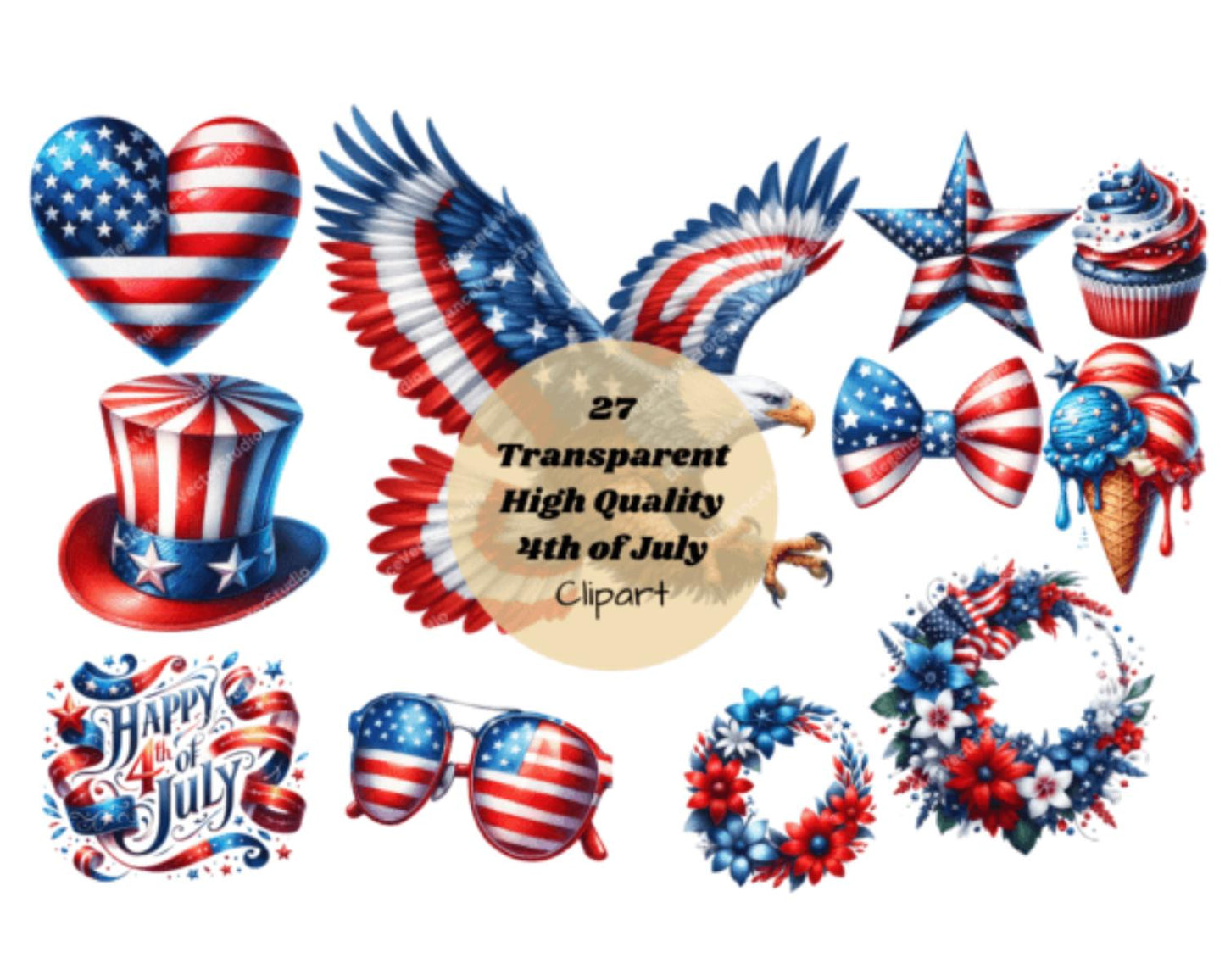 4th of July Clipart, Patriotic Clipart