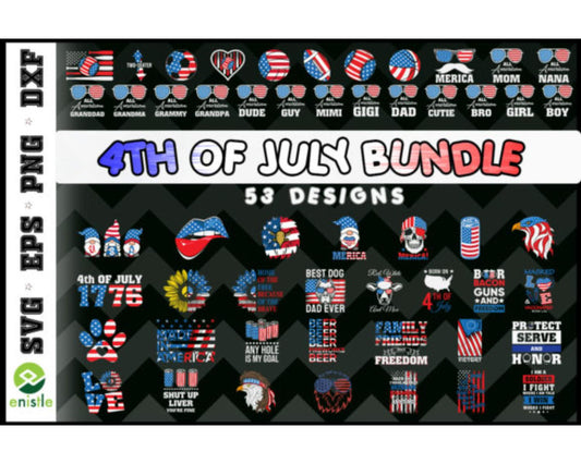 4th of July Bundle SVG 50 Designs