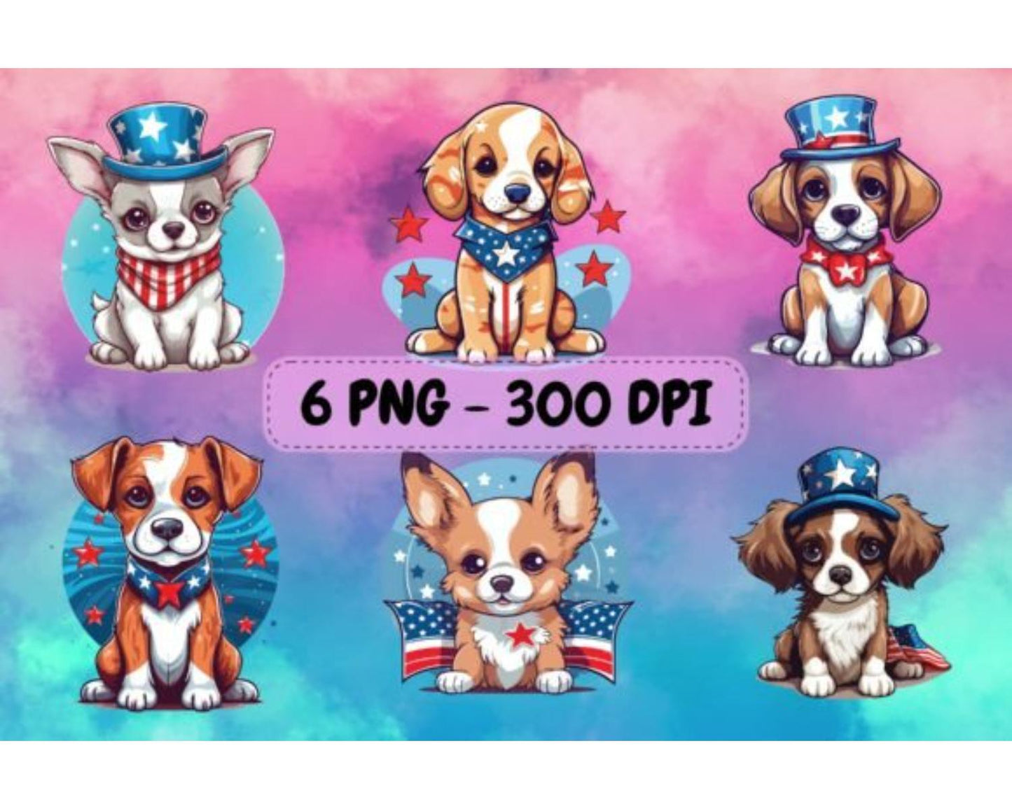 Cute Dog in 4th of July Bundle