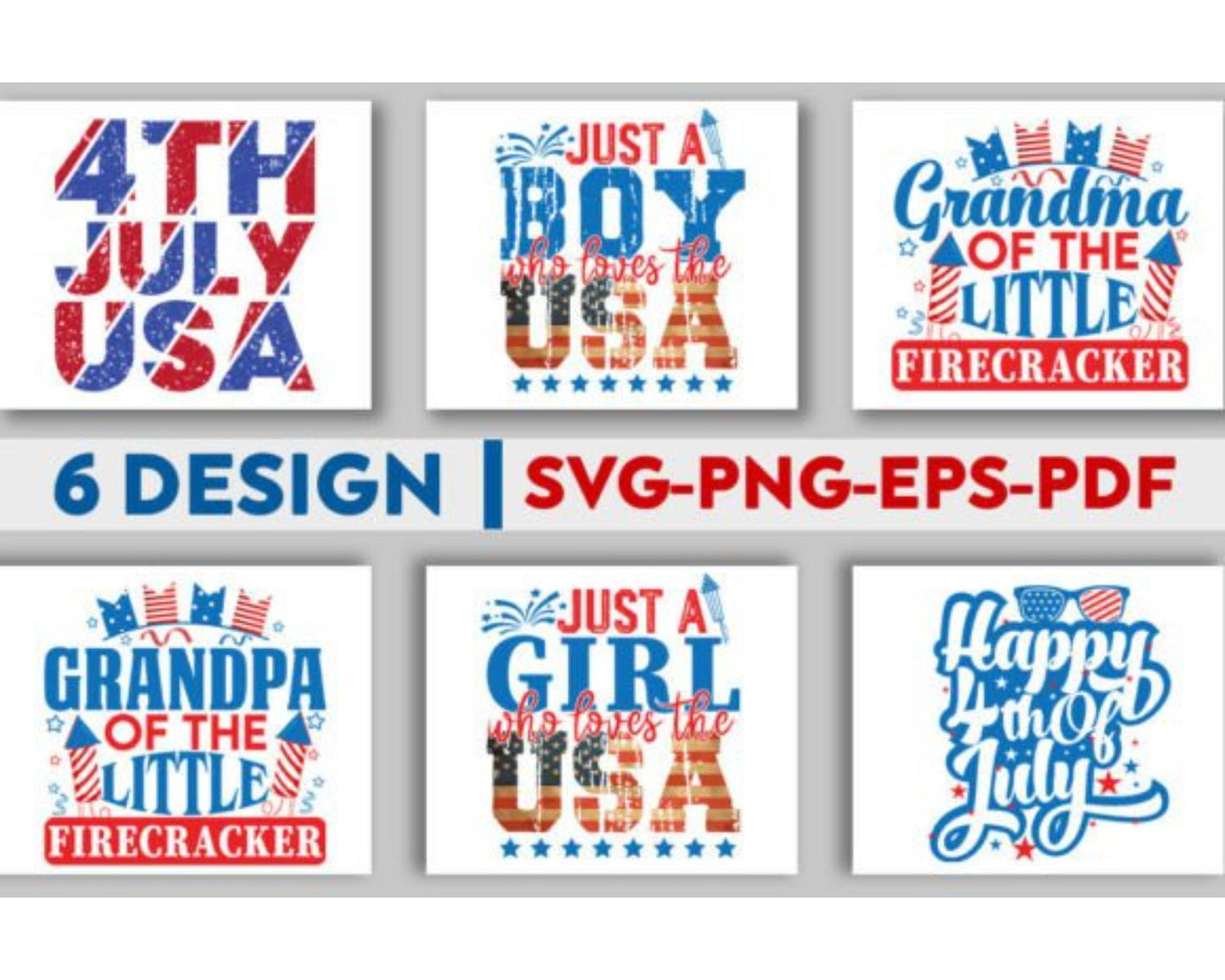 Trendy 4th of July Bundle SVG PNG EPS