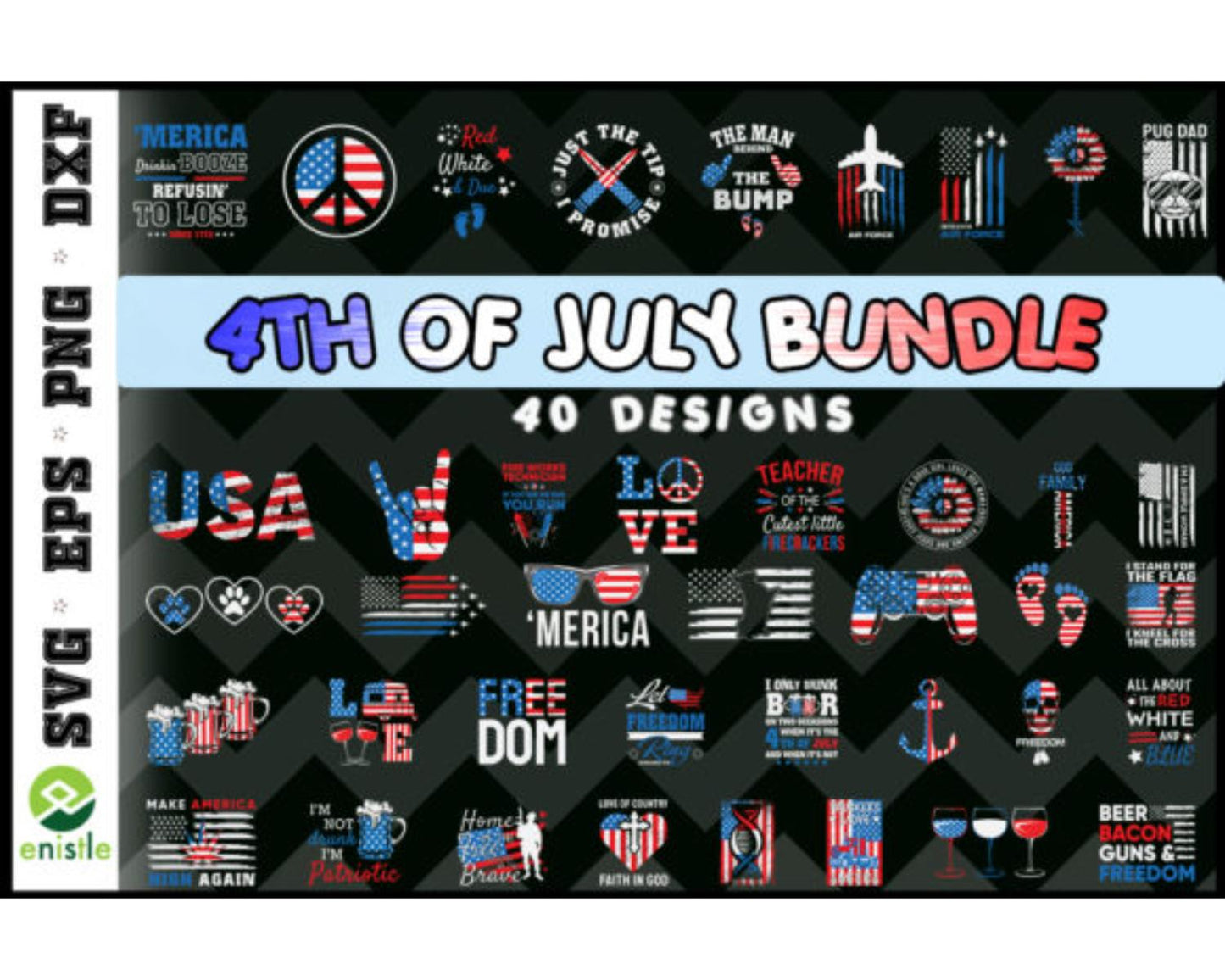 4th of July Bundle SVG 40 Designs