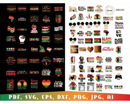 Juneteenth Svg Bundle, Black History Svg