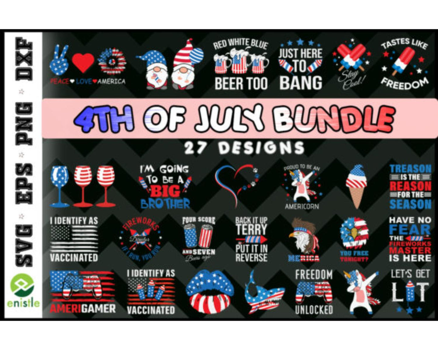 4th of July Bundle SVG 27 Designs